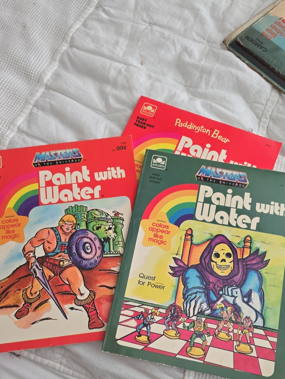 😍 Vintage NEW OLD STOCK. Masters Of The Universe Paint By Water Books. Amazing!